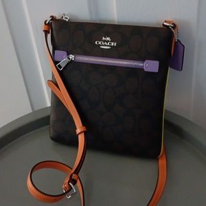 Coach rowan multicolored cross body bag nwot marked down now price firm